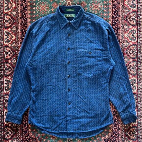 Levi's Other - Levi's Sutter Creek Blue Patterned Button Down Shirt Size M